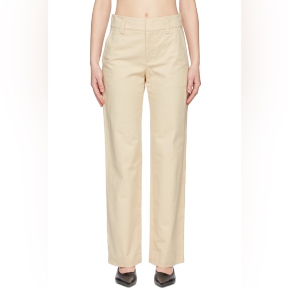 SSENSE VINCE Mid-Rise Beige Utility Trousers - Picture 1 of 6
